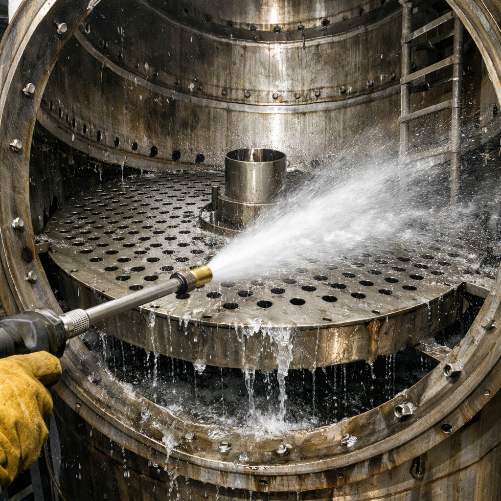 Limpeza de colunas industriais em Bauru